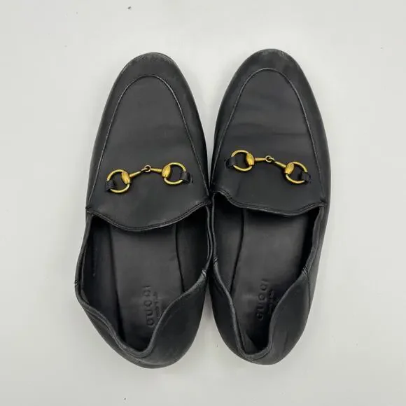 GUCCI Jordaan Horse Bit Slip On Penny Loafers Women's 37 US 7